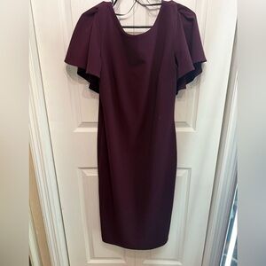 Calvin Klein burgundy midi dress